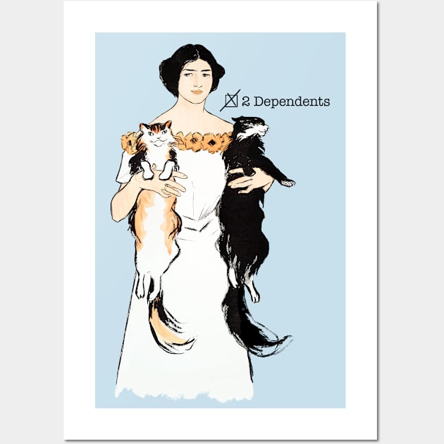 Two Dependent Cats Wall Art by sticks and bones vintage